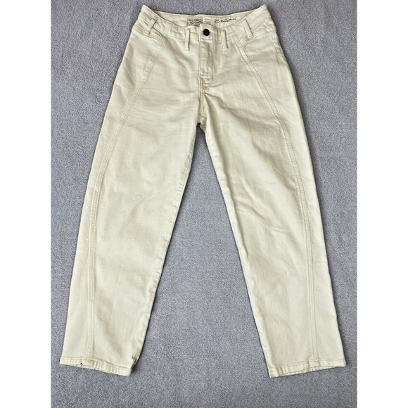 Pilcro Pants - Pilcro Hemp / Cotton Baggy Pants Women’s 25 Cream / Off White Ankle Length